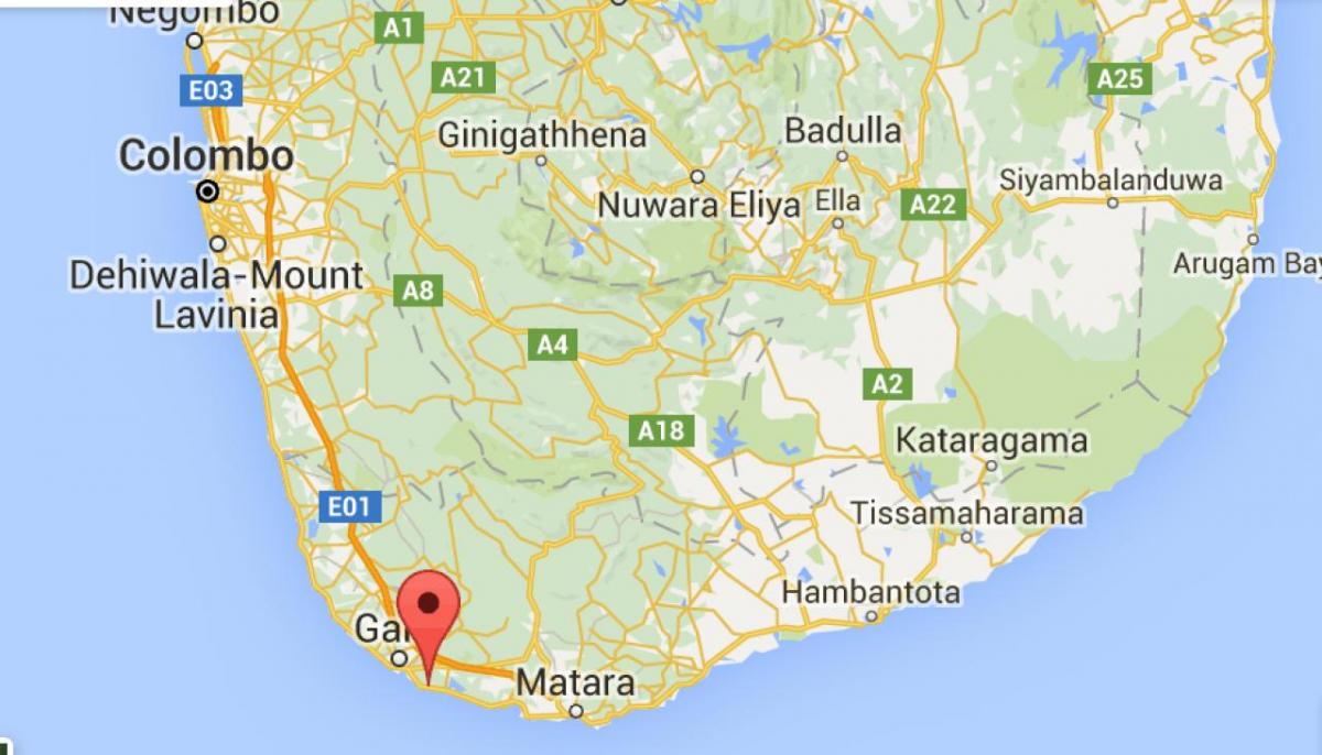  kat jeyografik nan sid lwès la Sri Lanka