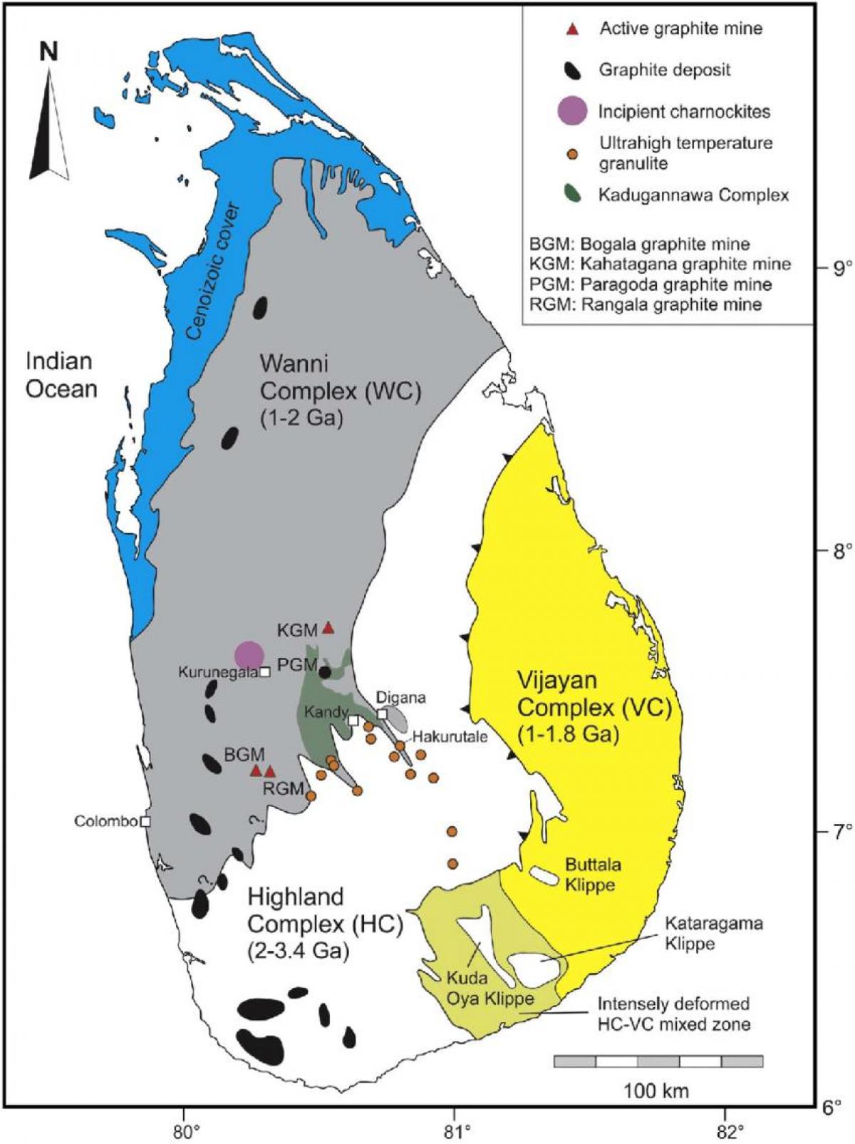 kat jeyografik nan mineral nan Sri Lanka