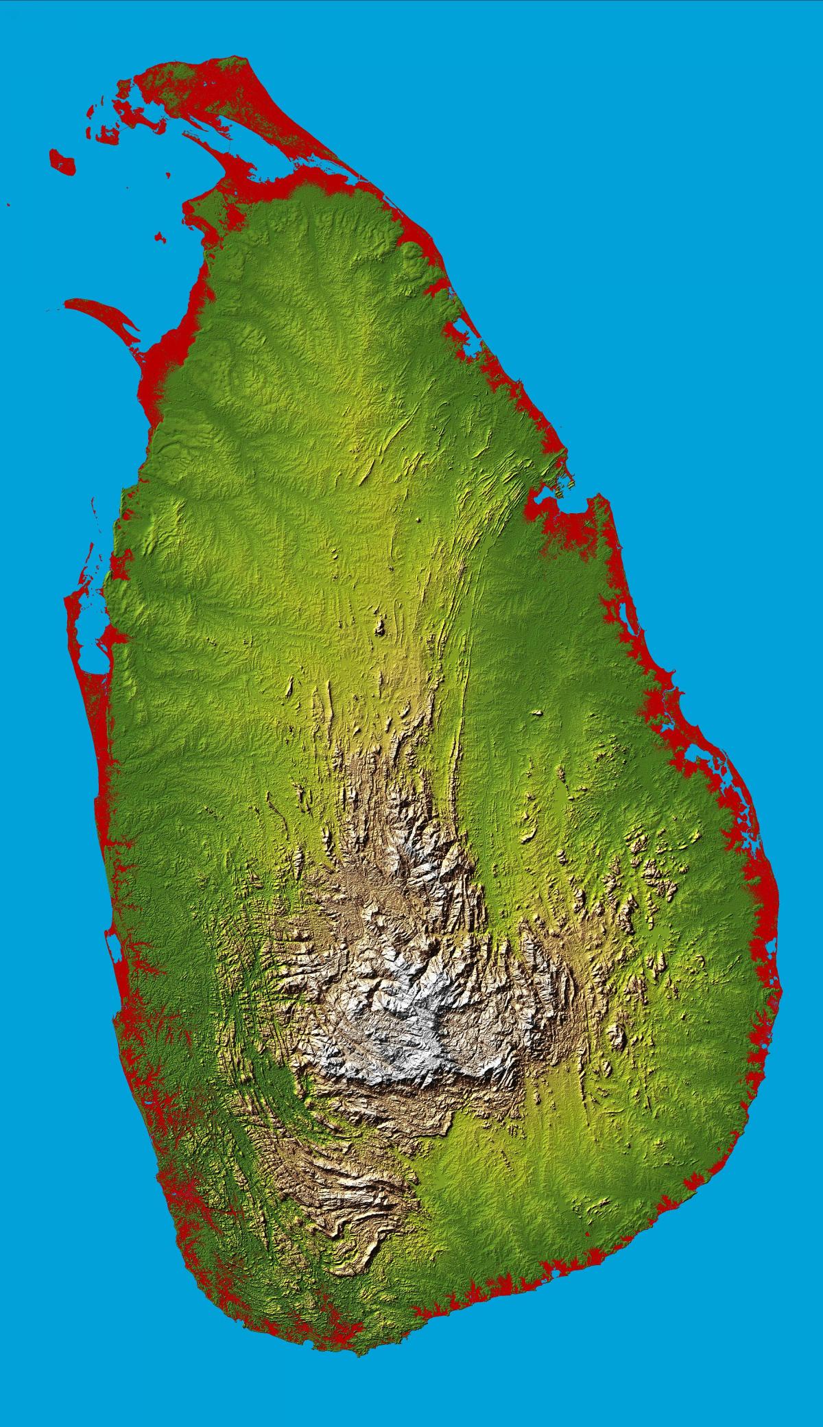 kat jeyografik nan Sri Lanka 3d