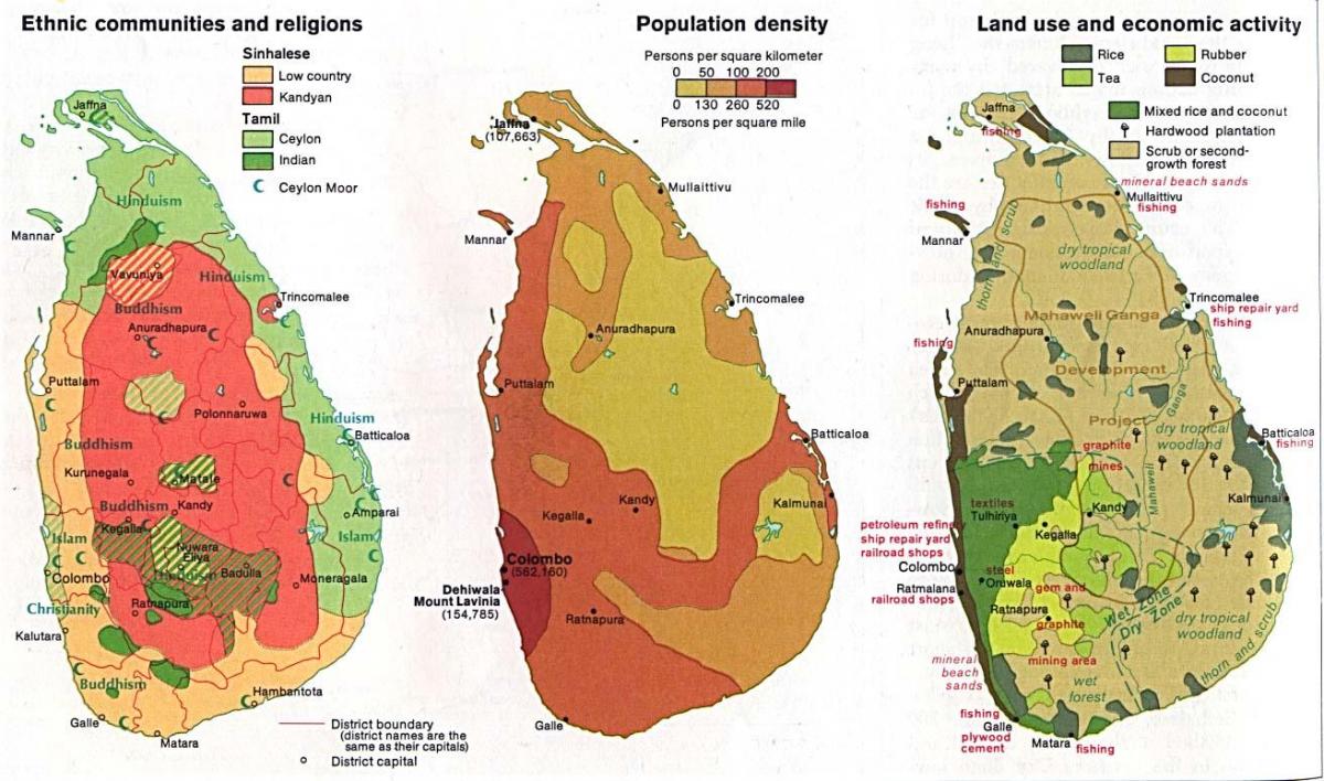 kat jeyografik nan Sri Lanka agrikilti