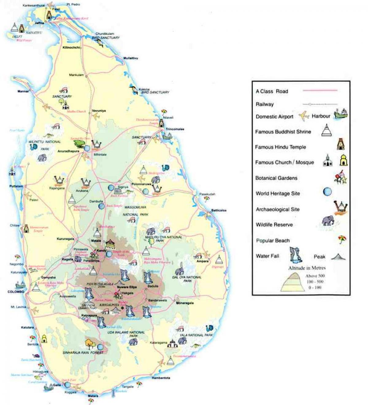 kat jeyografik nan Sri Lanka kat enfòmasyon