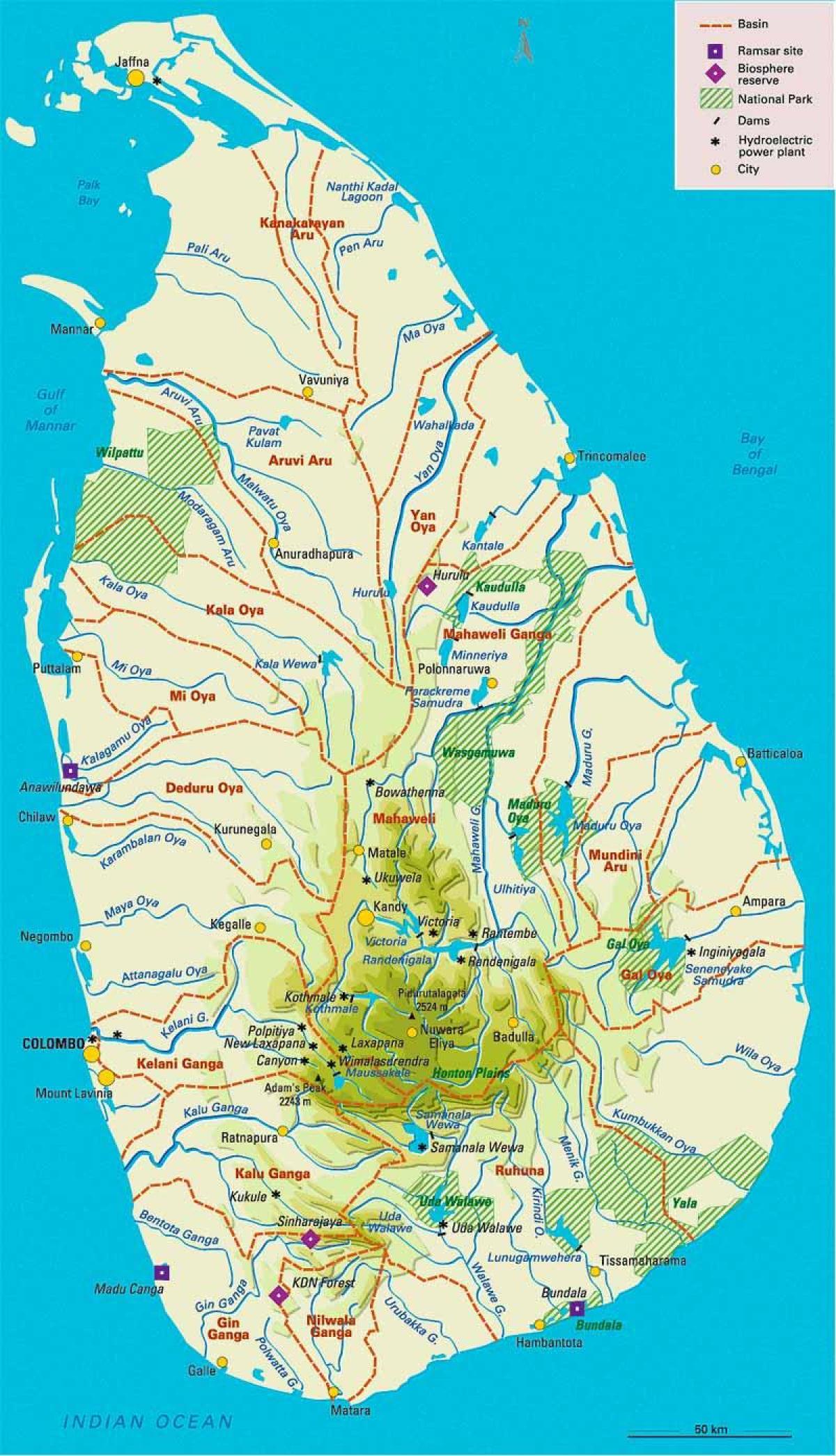 kat jeyografik nan Sri Lanka jewografi