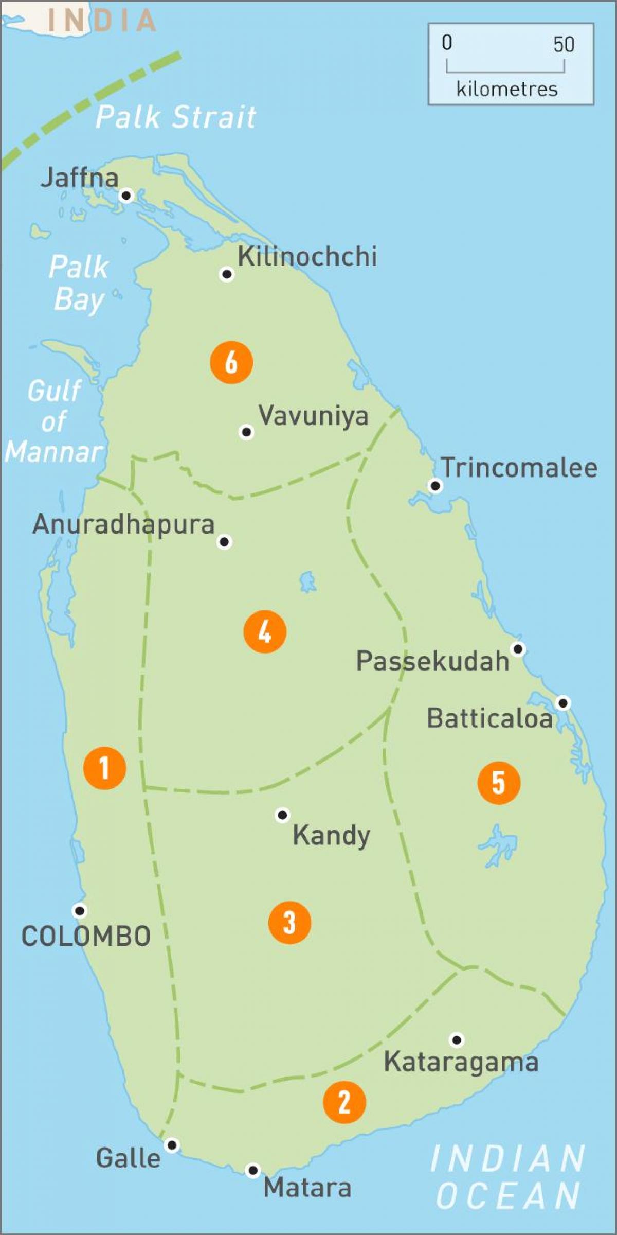 kat jeyografik nan Sri Lanka rejyon