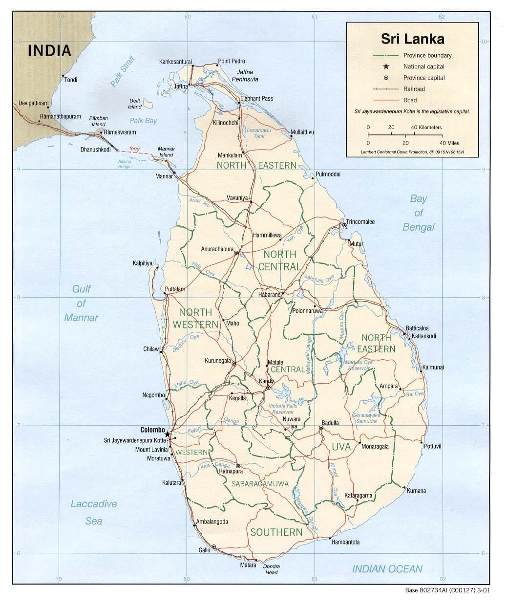 kat jeyografik nan Sri Lanka griy
