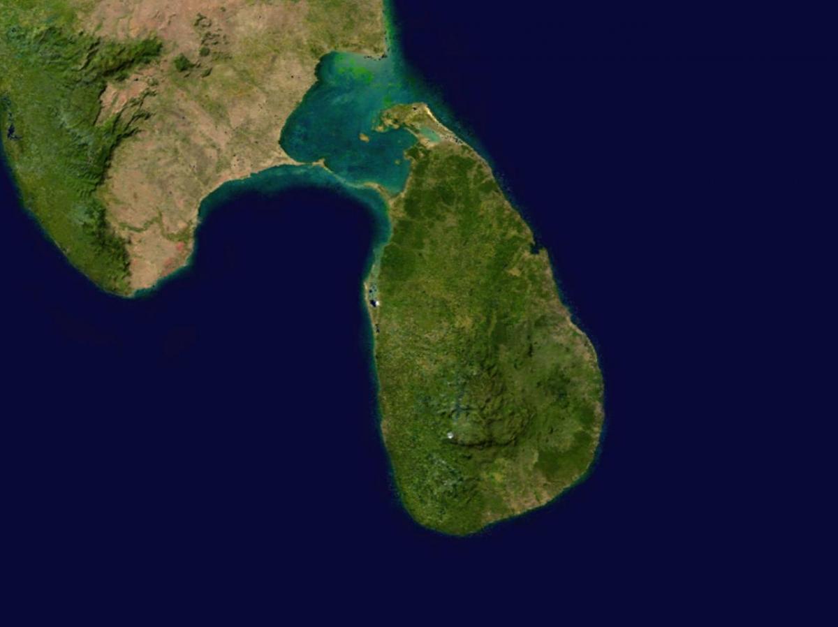 sou entènèt kat jeyografik satelit nan Sri Lanka