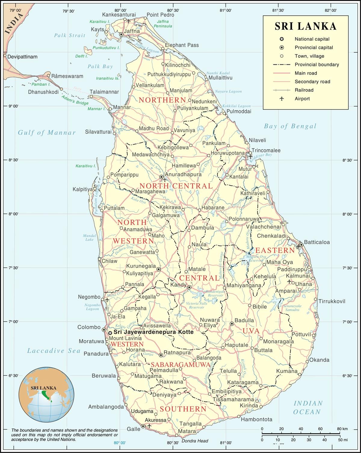 kat jeyografik nan Sri Lanka vil