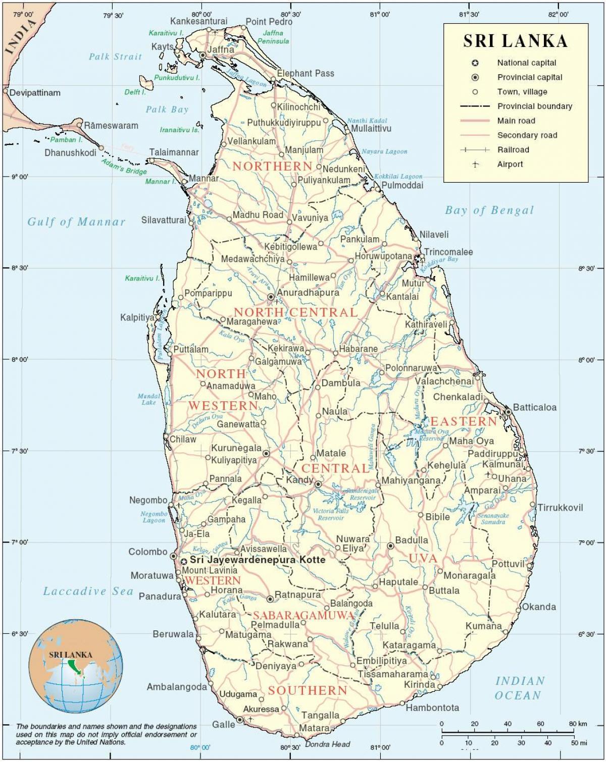 Sri Lanka kat jeyografik hd