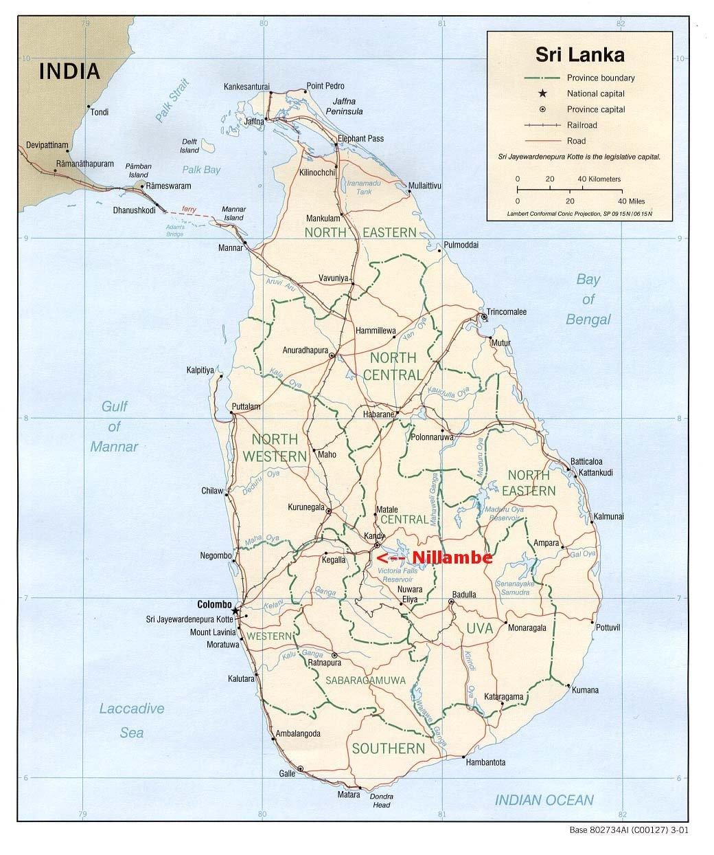 kat jeyografik nan Sri Lanka kay