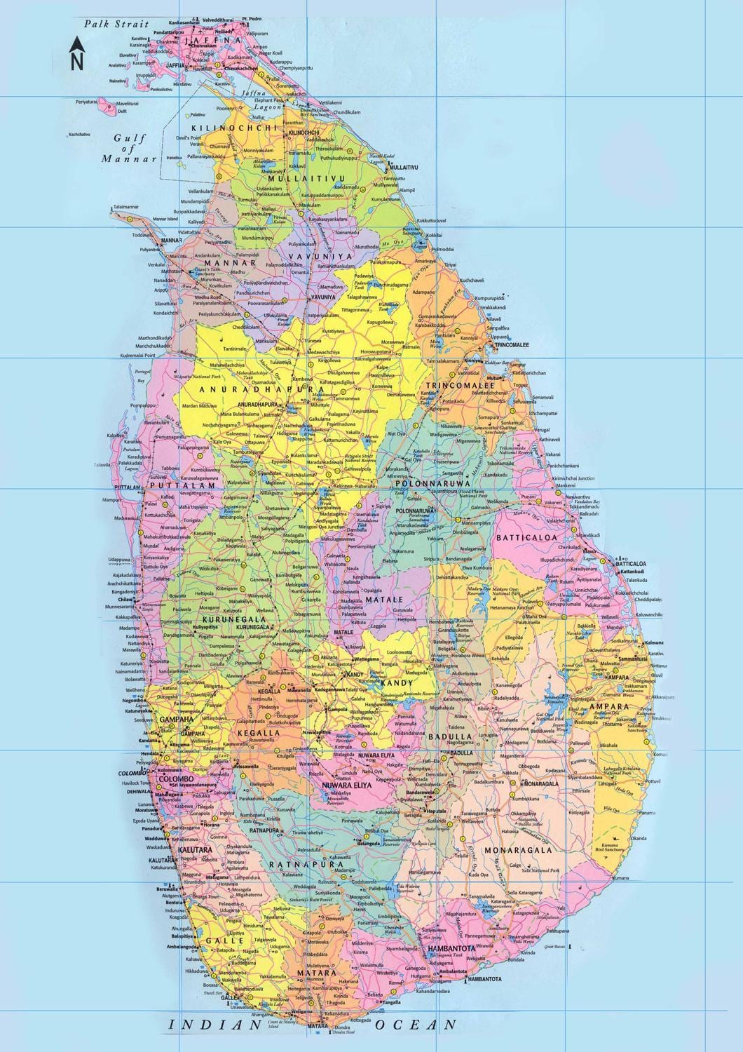Sri Lanka kilomèt kat jeyografik