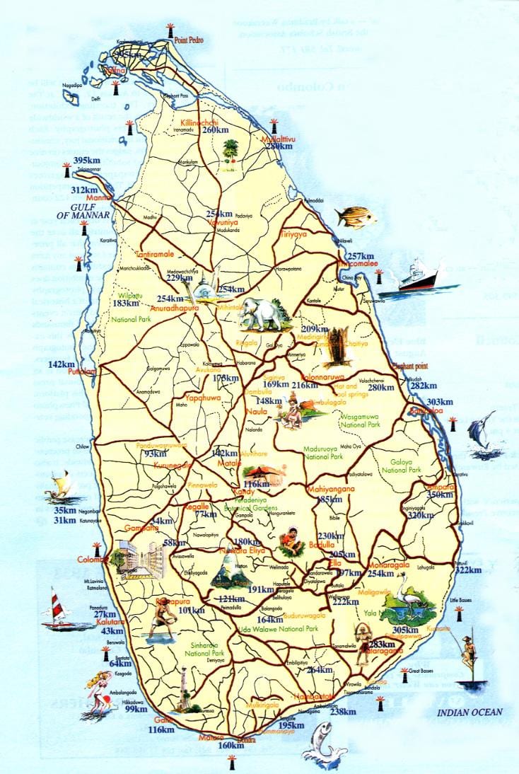 Sri Lanka kote yo vizite kat jeyografik