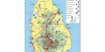 Kat jeyografik nan senbòl yo favè relijye nan Sri Lanka