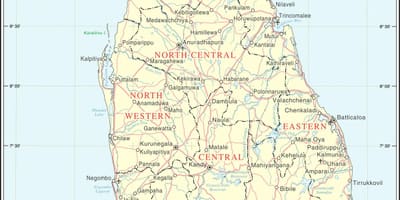 Èpòt Sri Lanka kat jeyografik