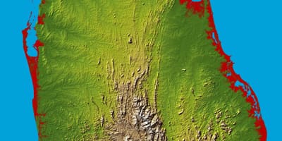 Kat jeyografik nan Sri Lanka 3d