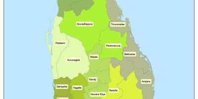 Kat jeyografik nan Sri Lanka distri kat jeyografik nan tamil