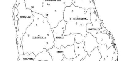 Kat jeyografik nan Sri Lanka kat jeyografik nwa ak blan