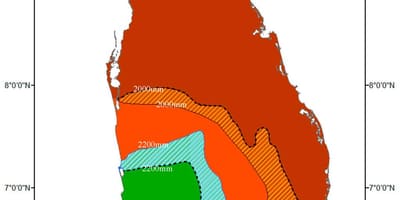 Sri Lanka klima zòn kat jeyografik