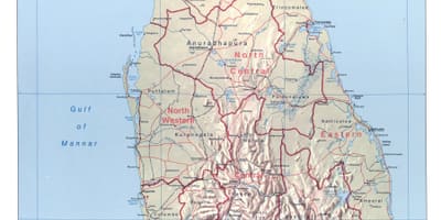 Kat jeyografik nan Sri Lanka ak lavil