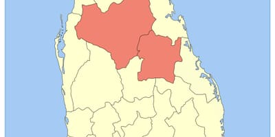 Santral pwovens Sri Lanka kat jeyografik