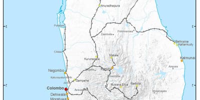 Tren wout Sri Lanka kat jeyografik
