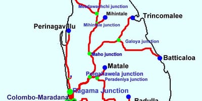 Kat jeyografik nan Sri Lanka tren liy